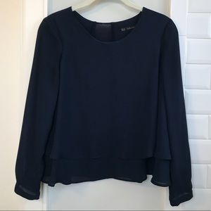 Classy Navy Blue Blouse by Zara Basic